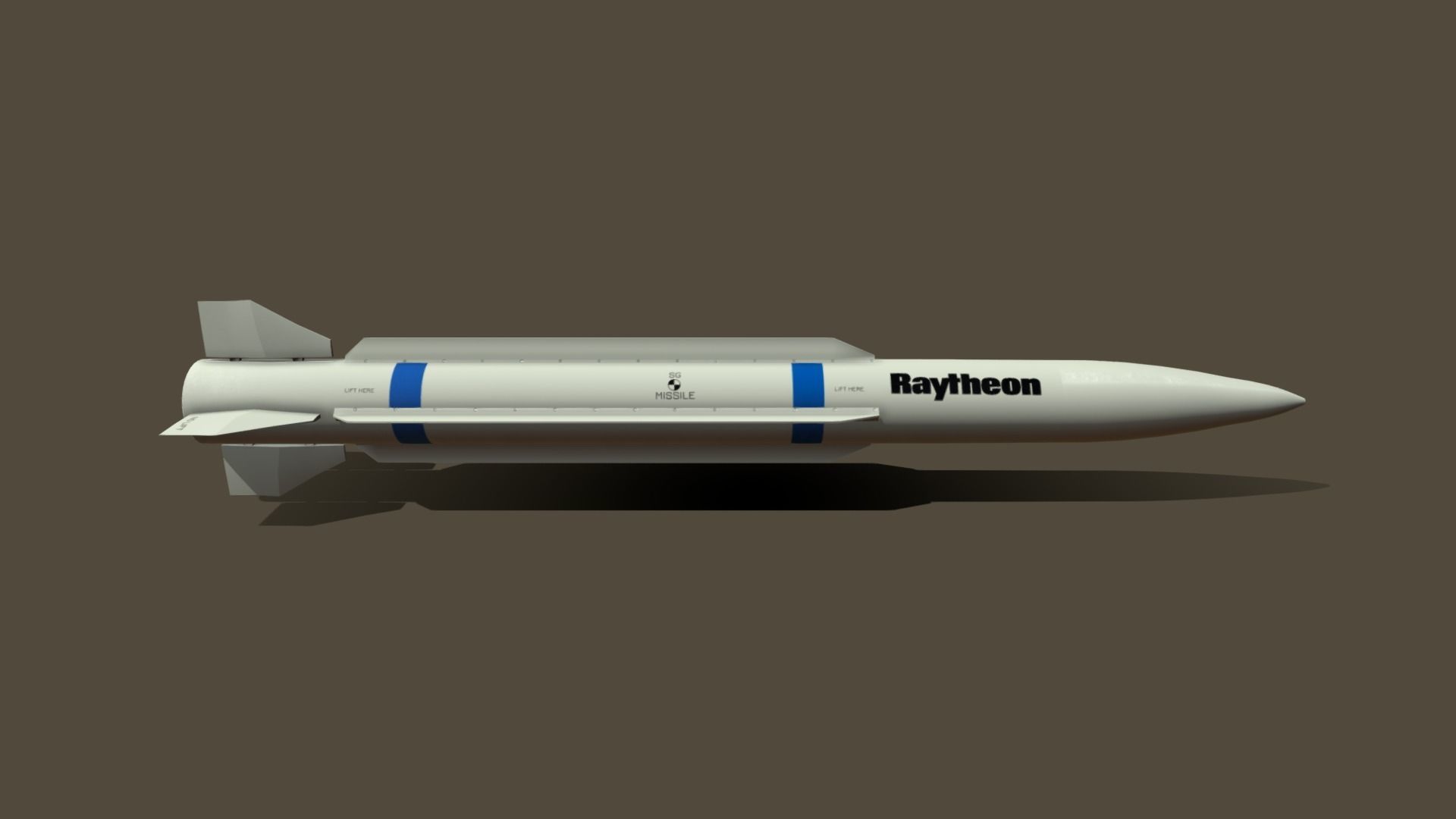 Peregrine Missile Low-poly 3D model_18