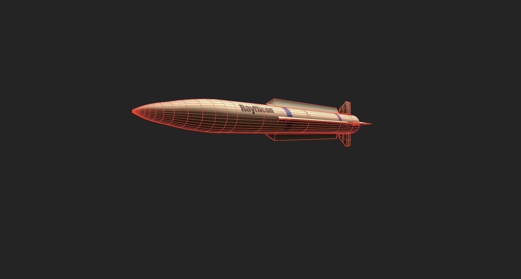 Peregrine Missile Low-poly 3D model_9