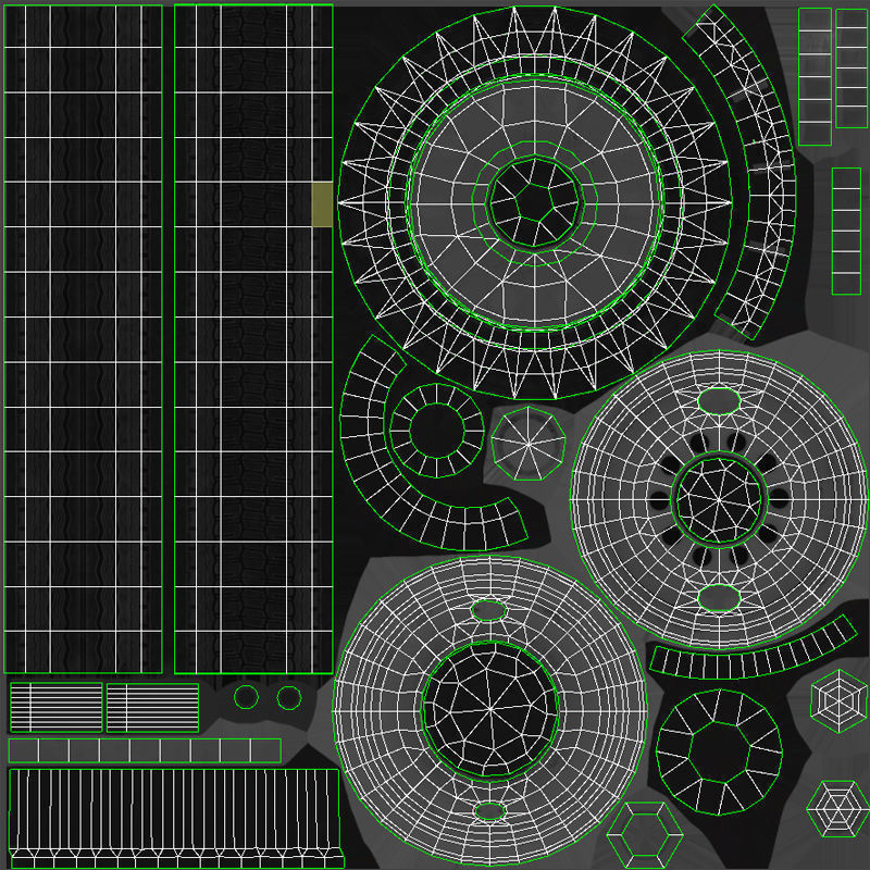 80s Industrial dump truck Low-poly 3D model_50