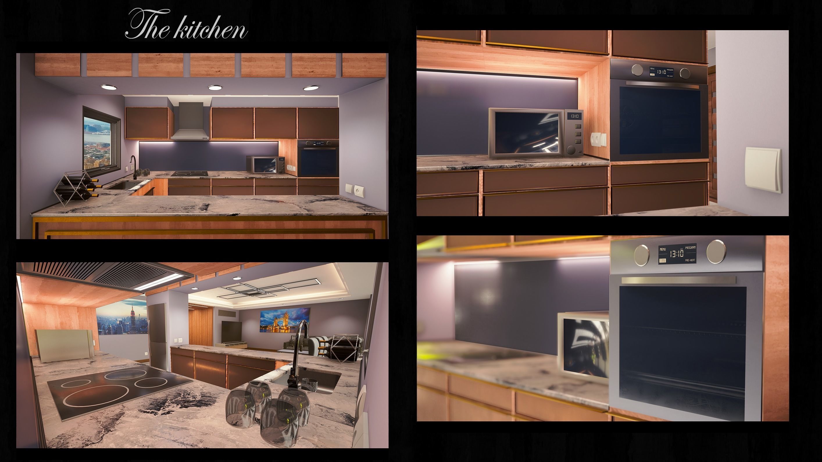 Realistic PBR apartment UE4 3D model_3