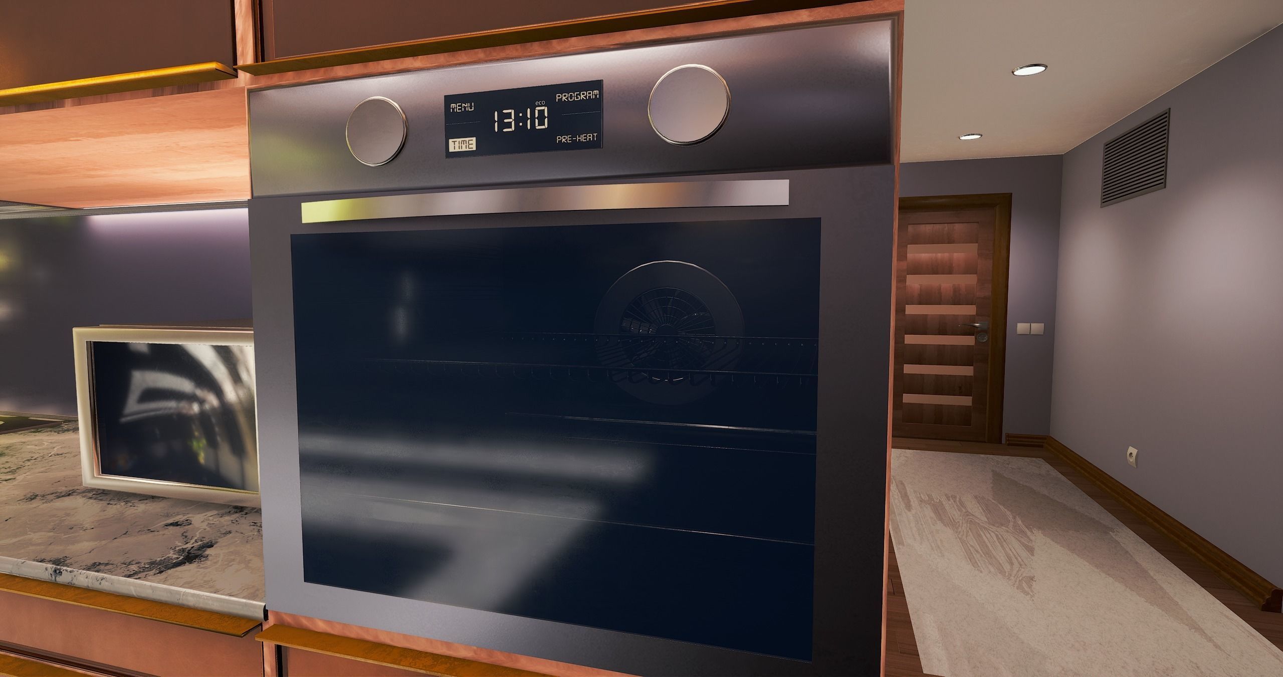 Realistic PBR apartment UE4 3D model_10
