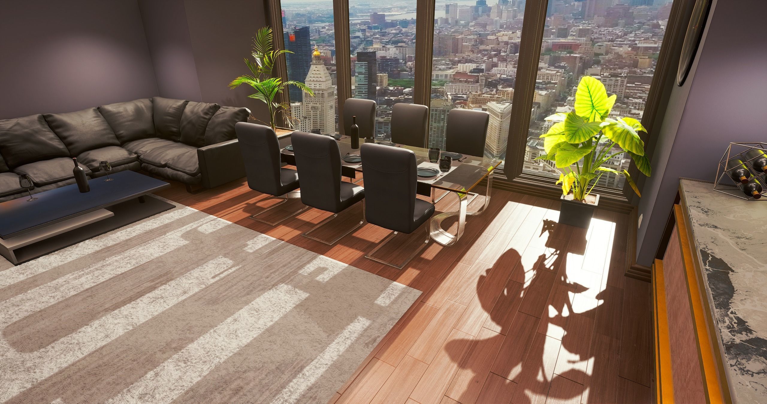 Realistic PBR apartment UE4 3D model_18