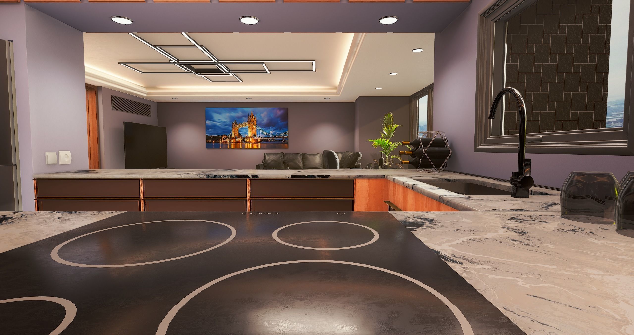 Realistic PBR apartment UE4 3D model_23