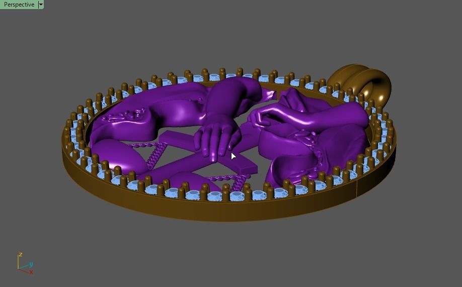 libra pendant 3D print model_11