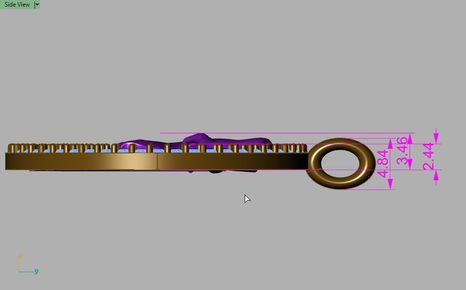 libra pendant 3D print model_9