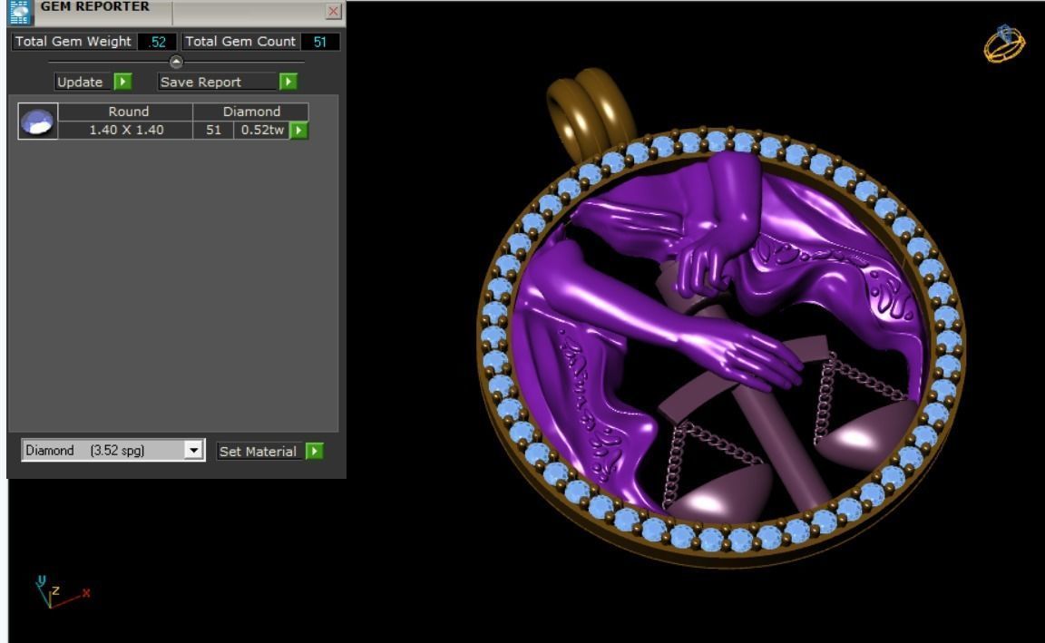libra pendant 3D print model_15