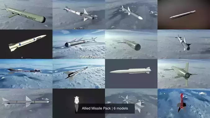 Allied Missile Pack 3D Model Collection