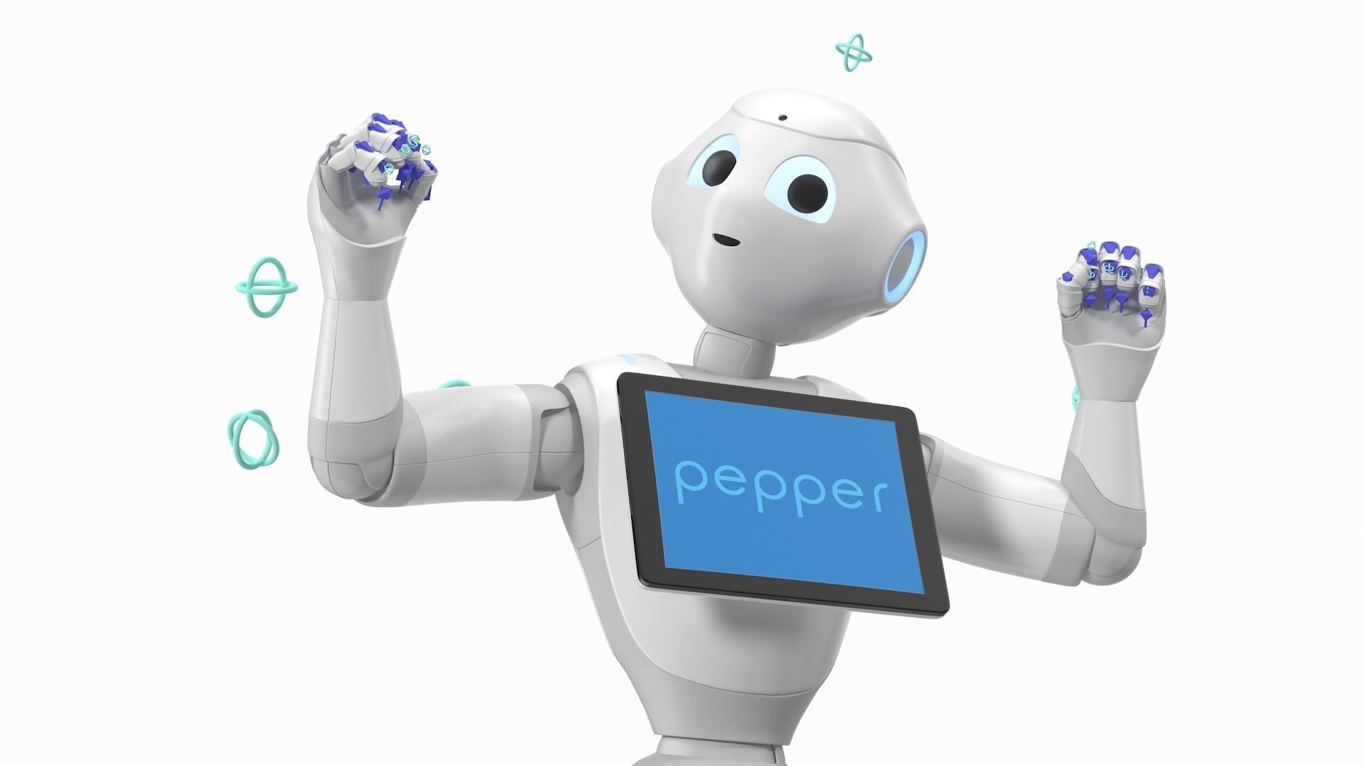 Pepper Robot Rigged 3D model_5