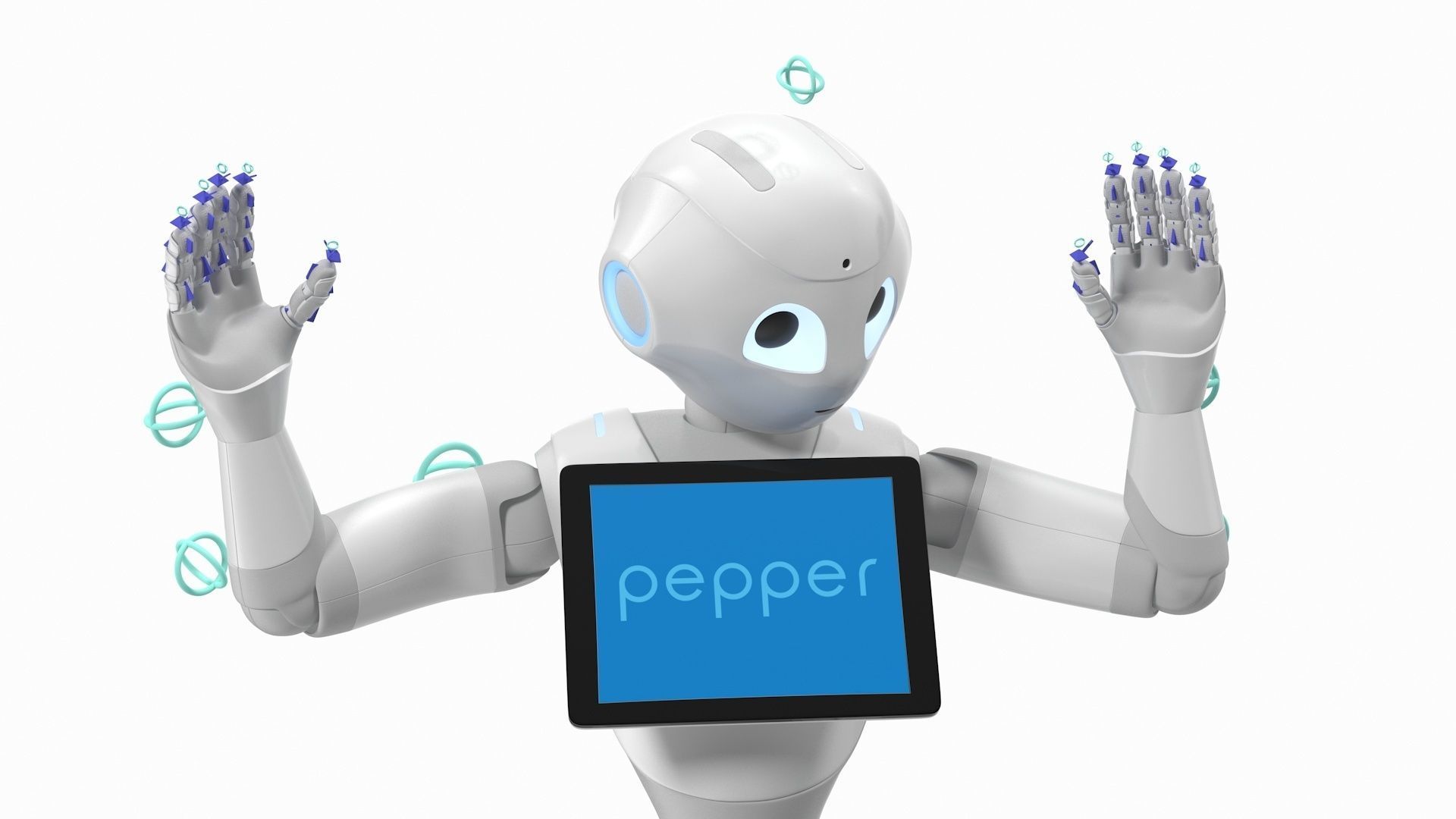Pepper Robot Rigged 3D model_4