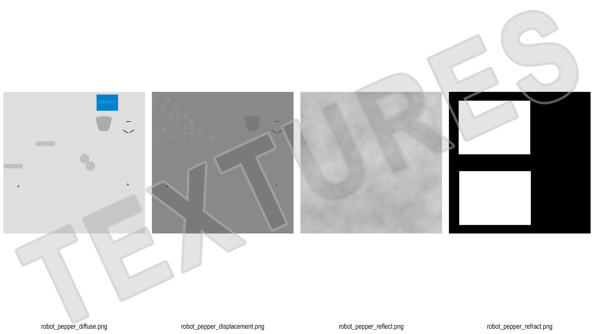 Pepper Robot Rigged 3D model_20