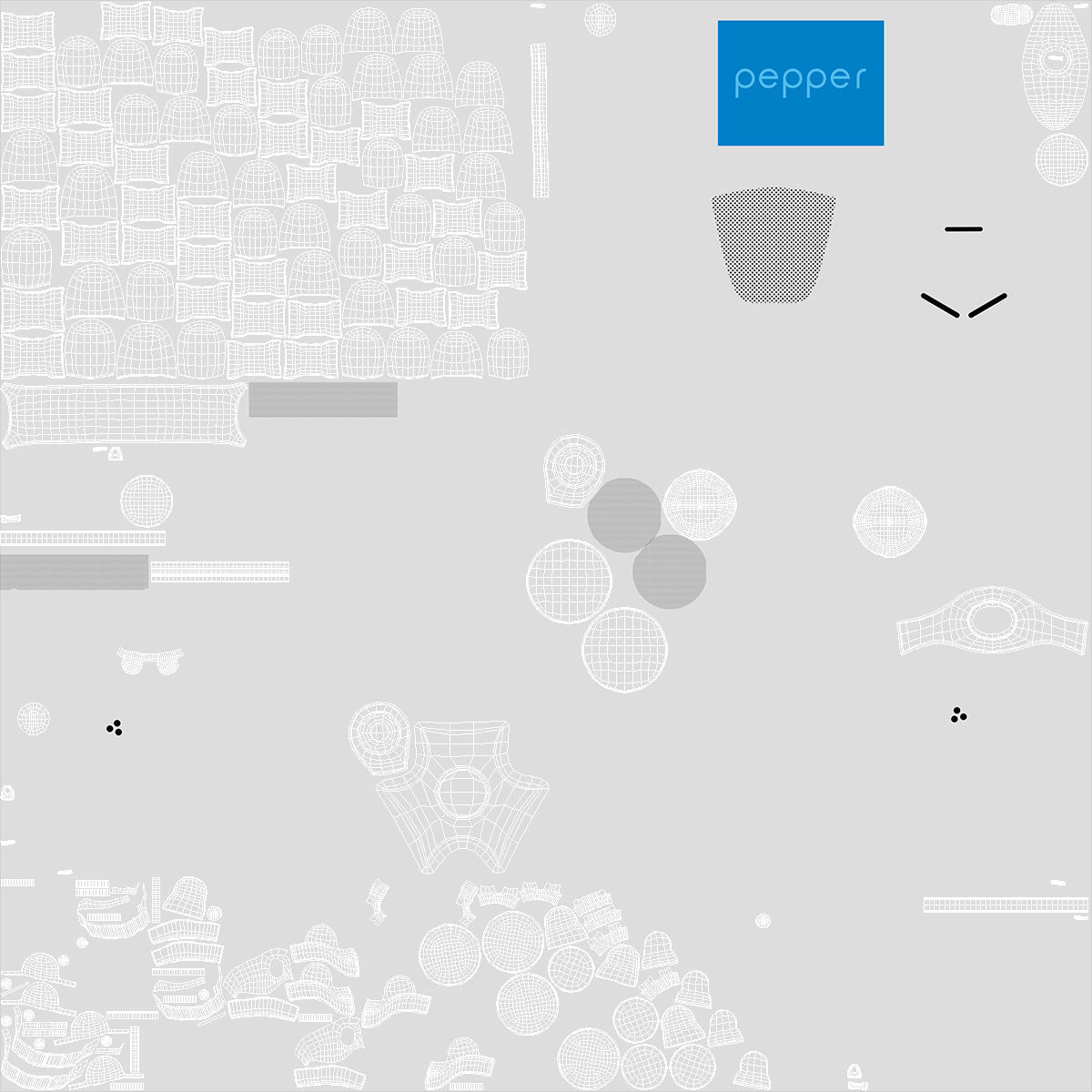 Pepper Robot Rigged 3D model_19