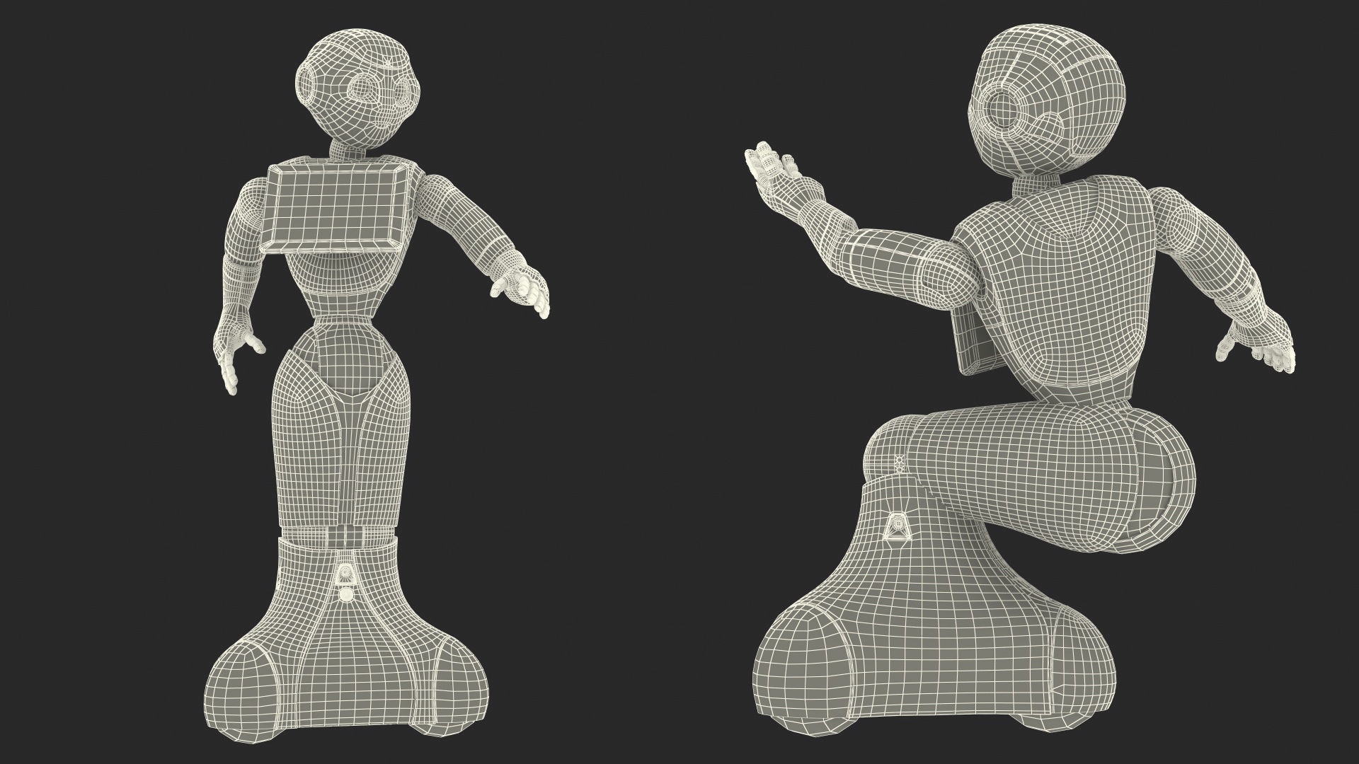 Pepper Robot Rigged 3D model_22