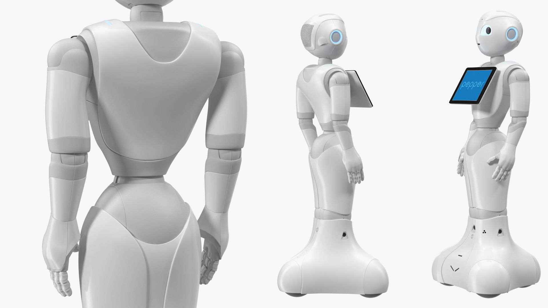Pepper Robot Rigged 3D model_13