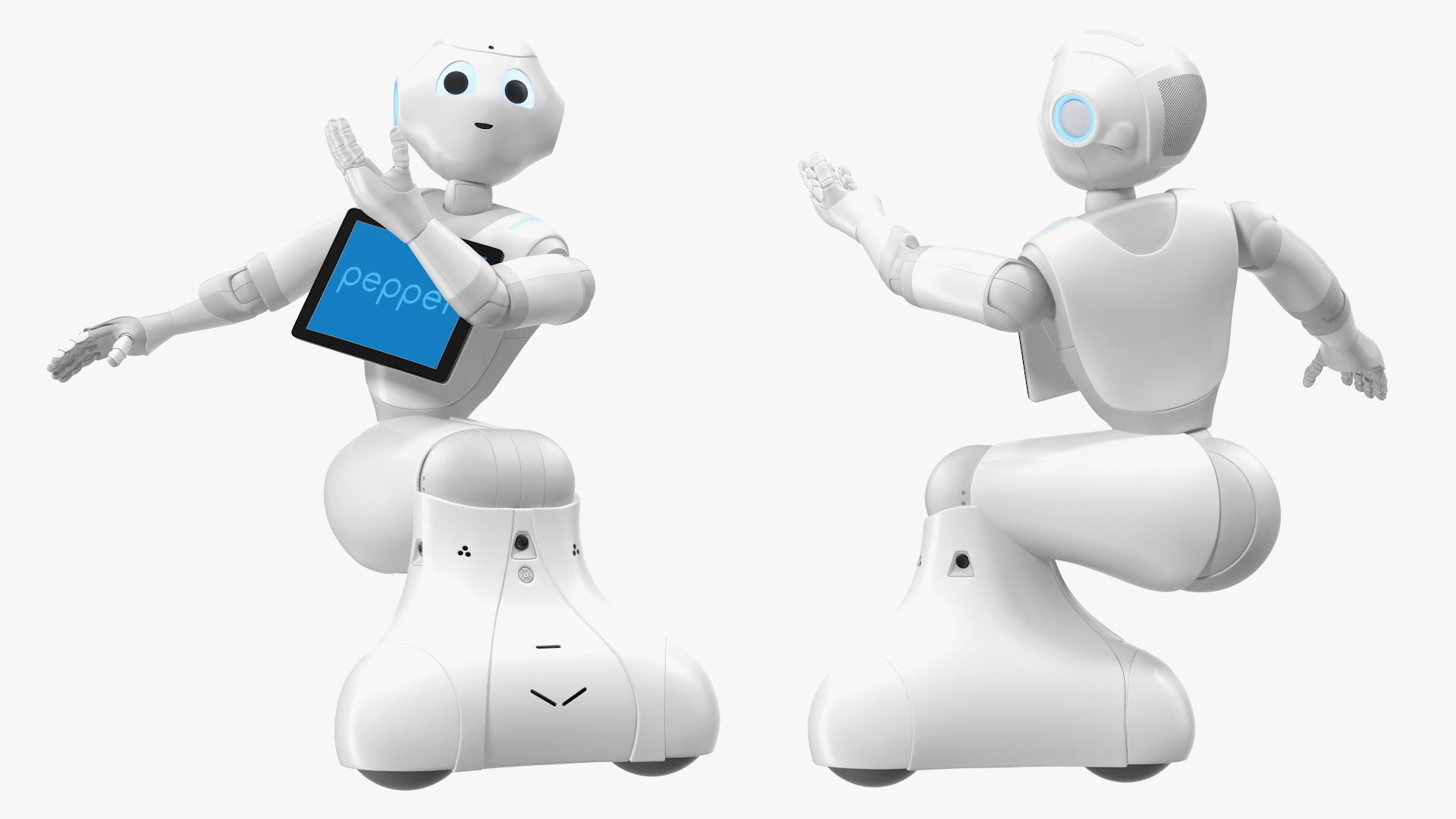 Pepper Robot Rigged 3D model_8
