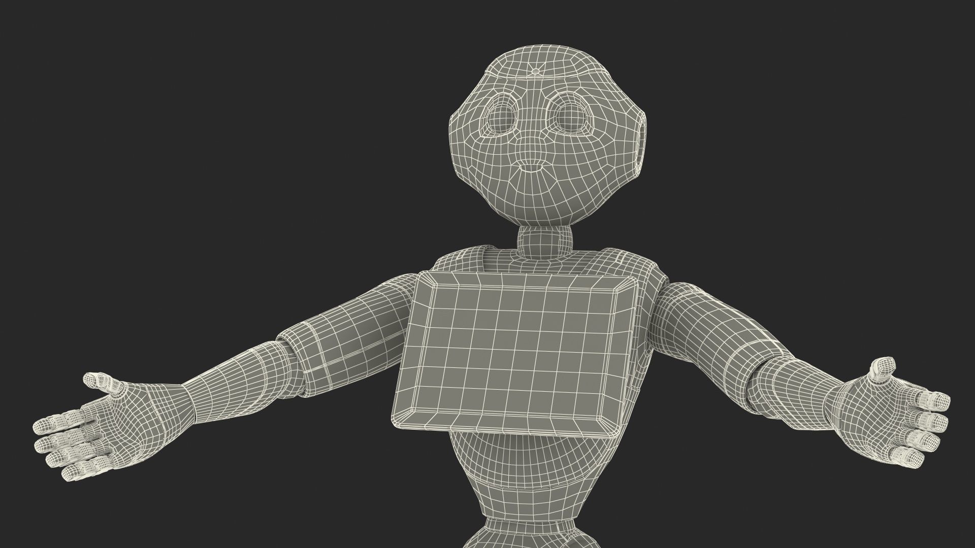 Pepper Robot Rigged 3D model_23
