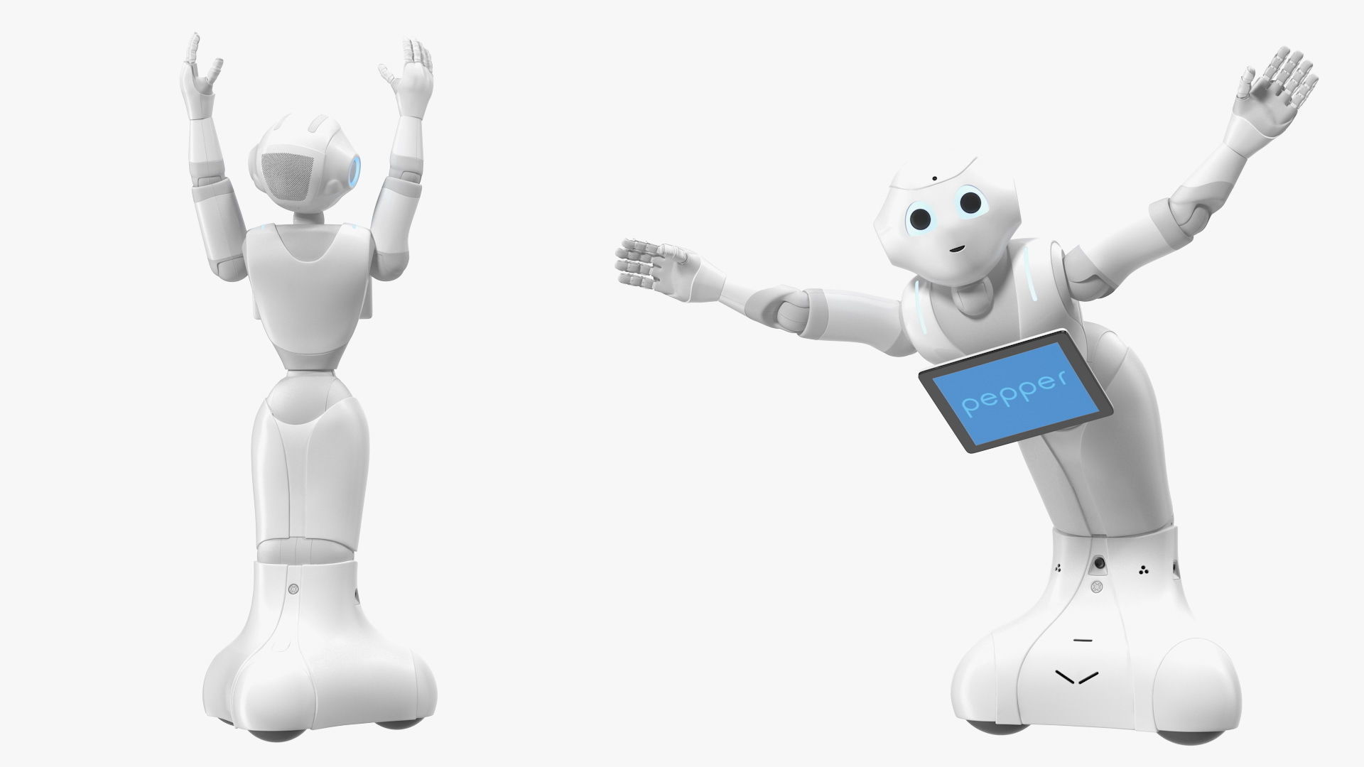 Pepper Robot Rigged 3D model_9