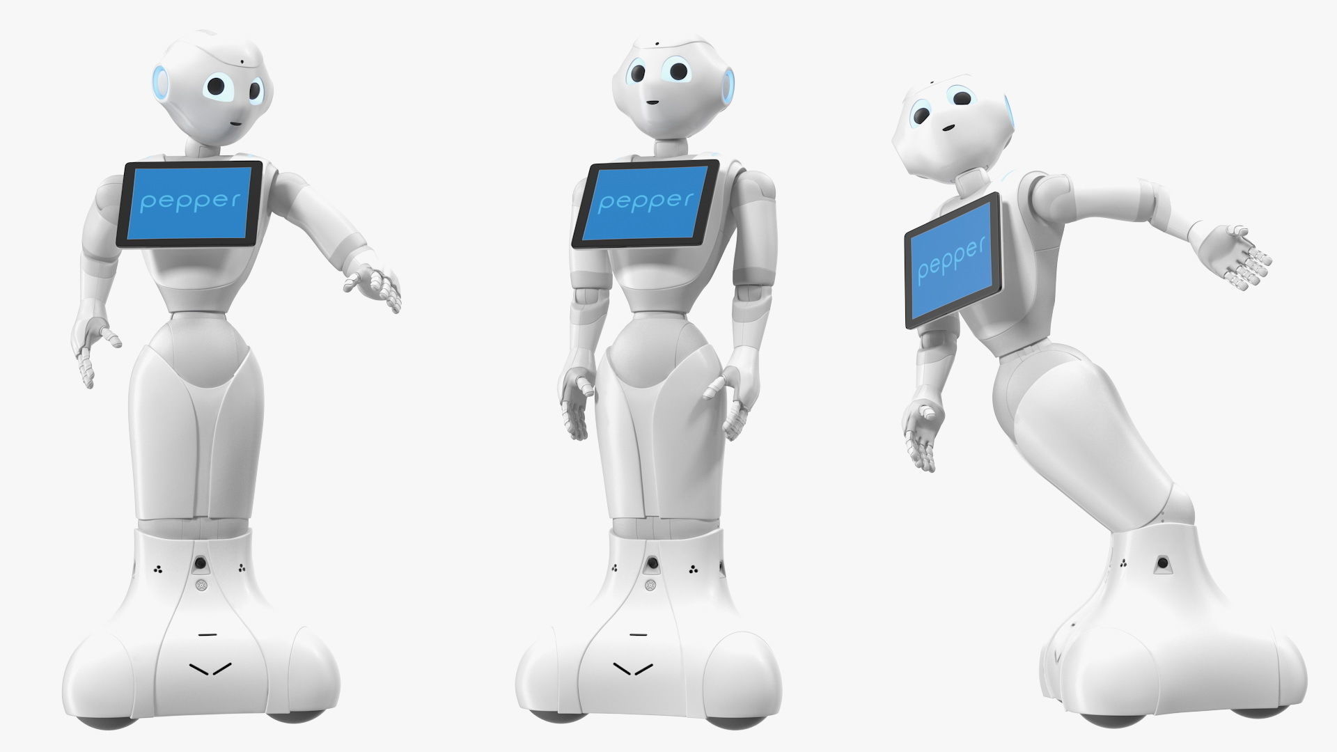 Pepper Robot Rigged 3D model_7