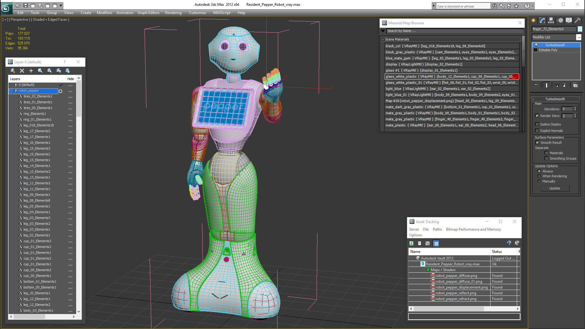 Resident Pepper Robot 3D model_19