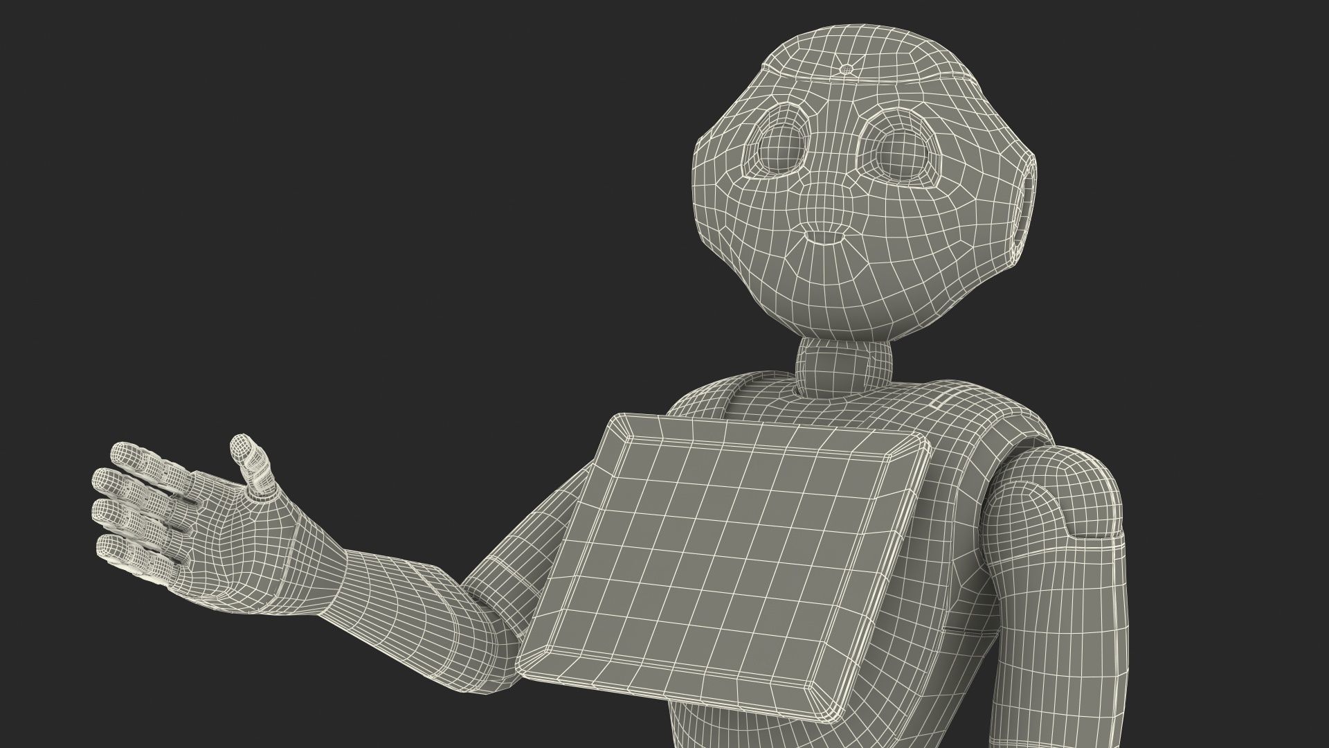Information Display Pepper Robot 3D model_22