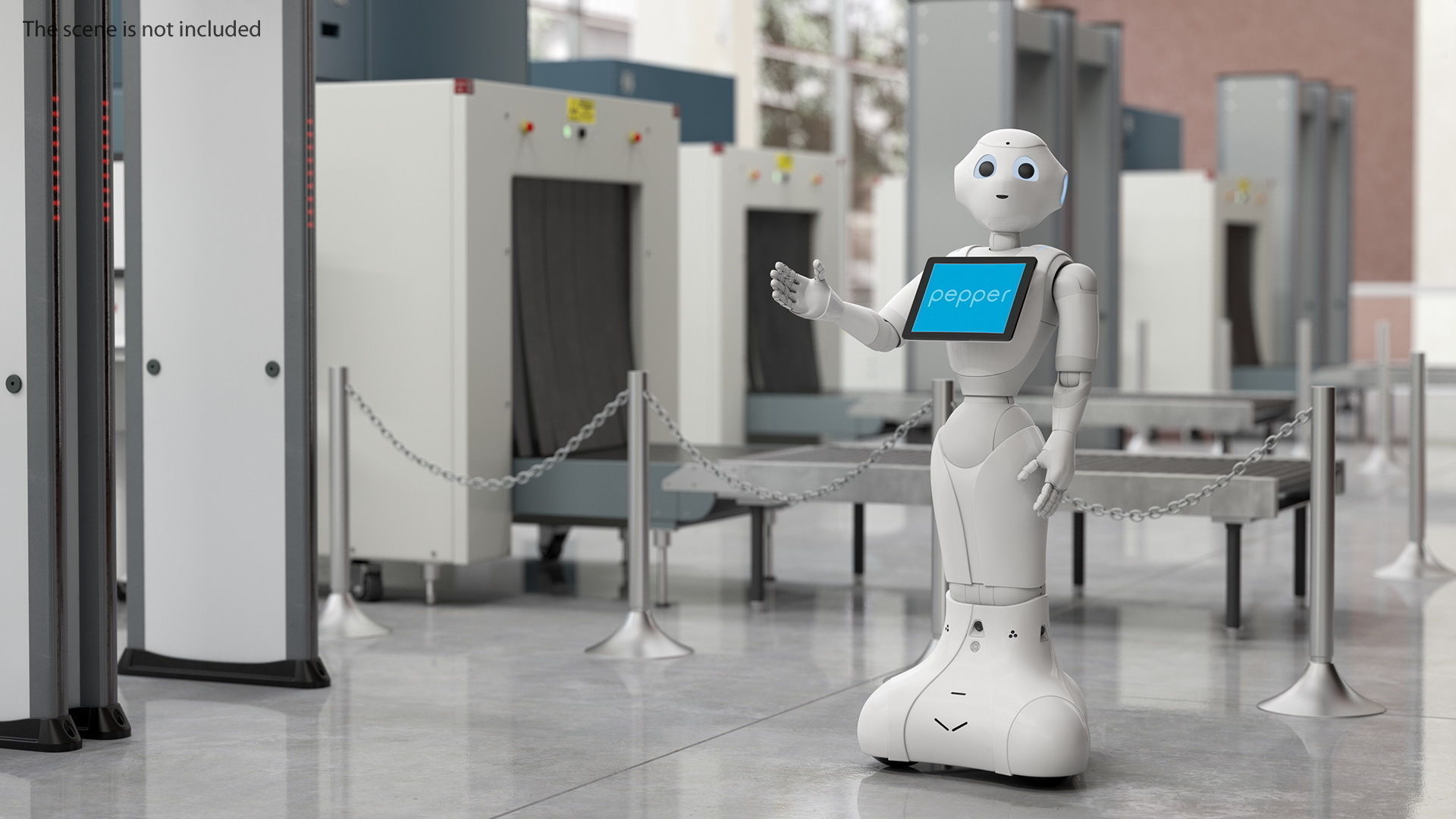 Information Display Pepper Robot 3D model_2