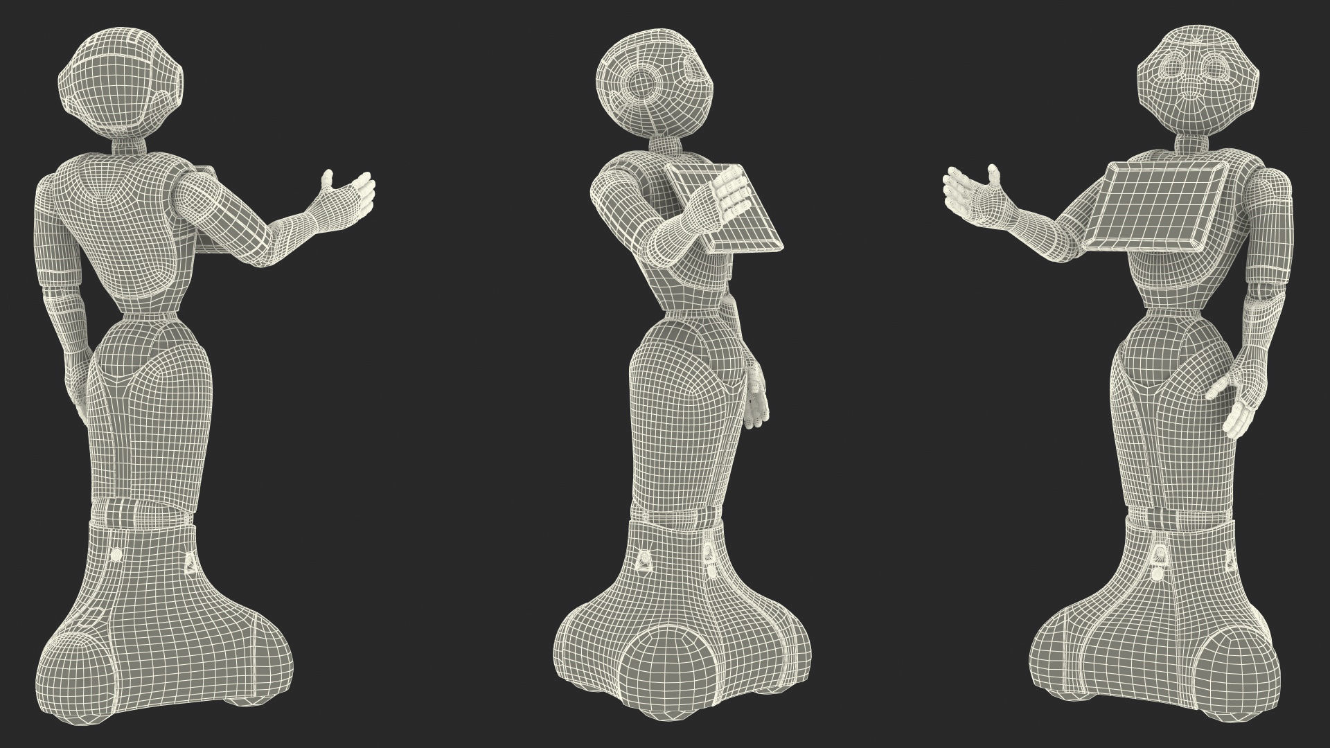 Information Display Pepper Robot 3D model_21