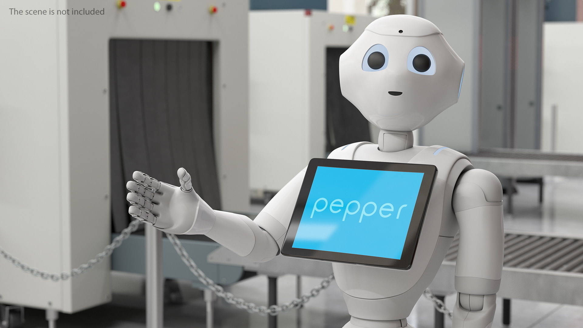 Information Display Pepper Robot 3D model_3