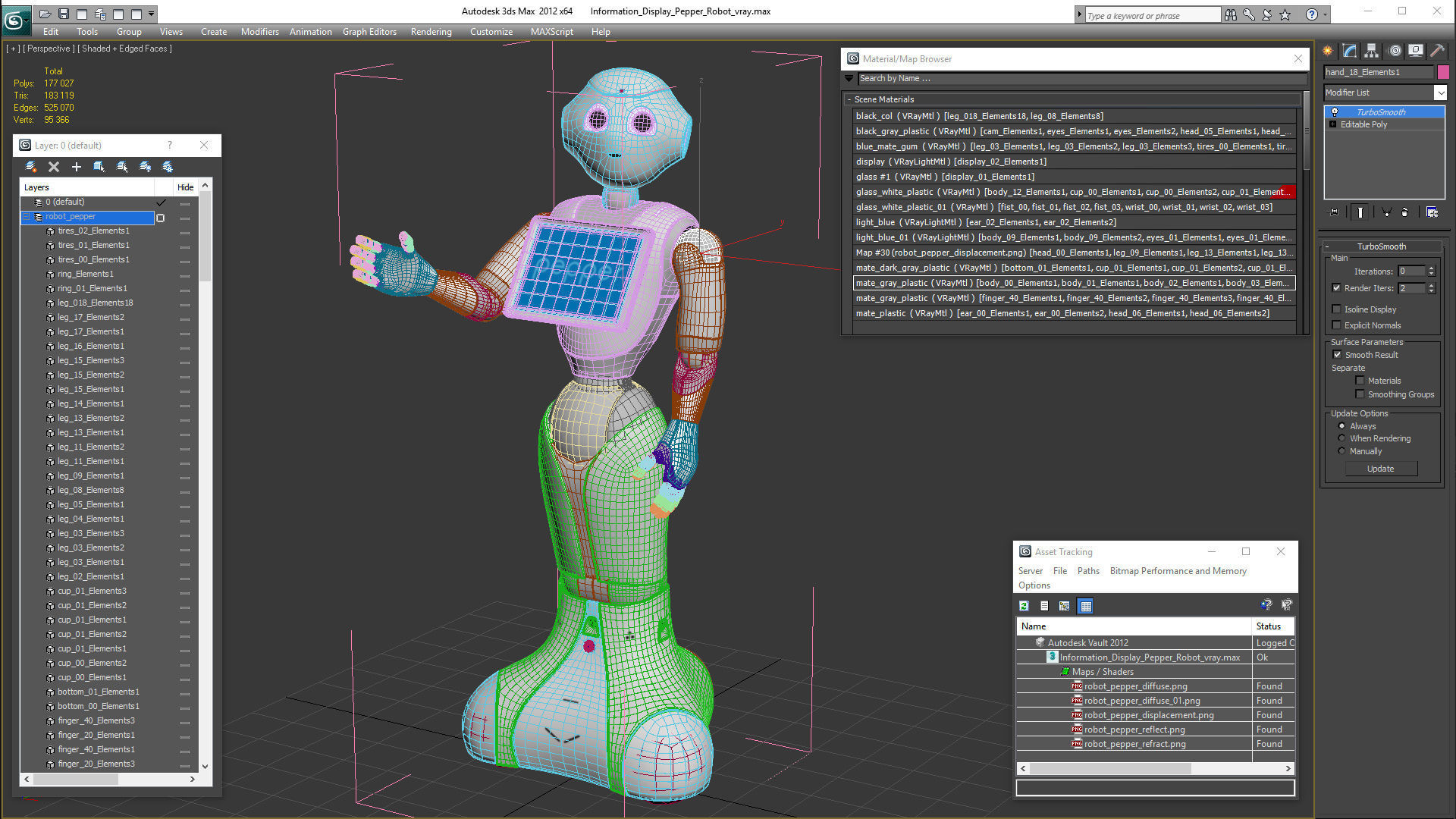 Information Display Pepper Robot 3D model_20