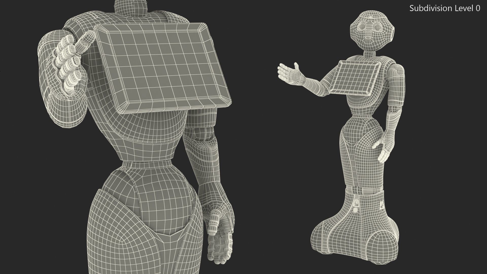 Information Display Pepper Robot 3D model_14