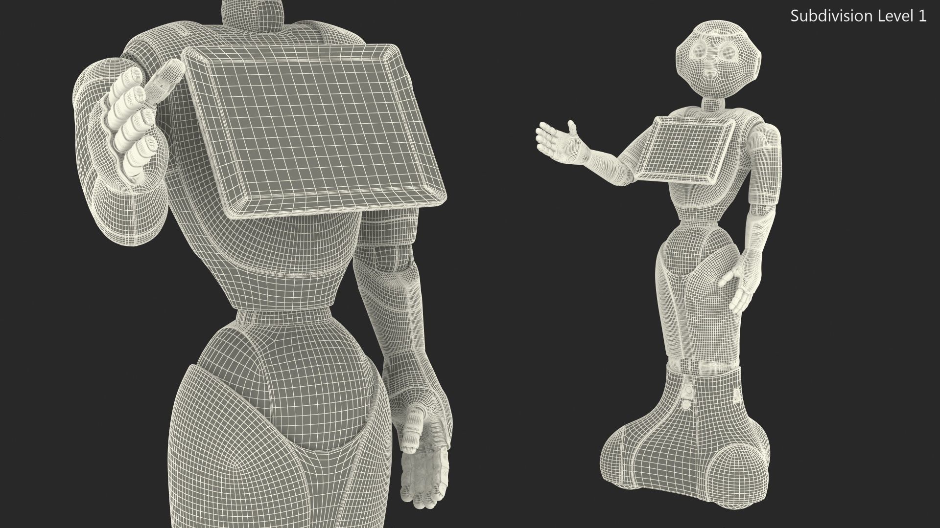 Information Display Pepper Robot 3D model_15