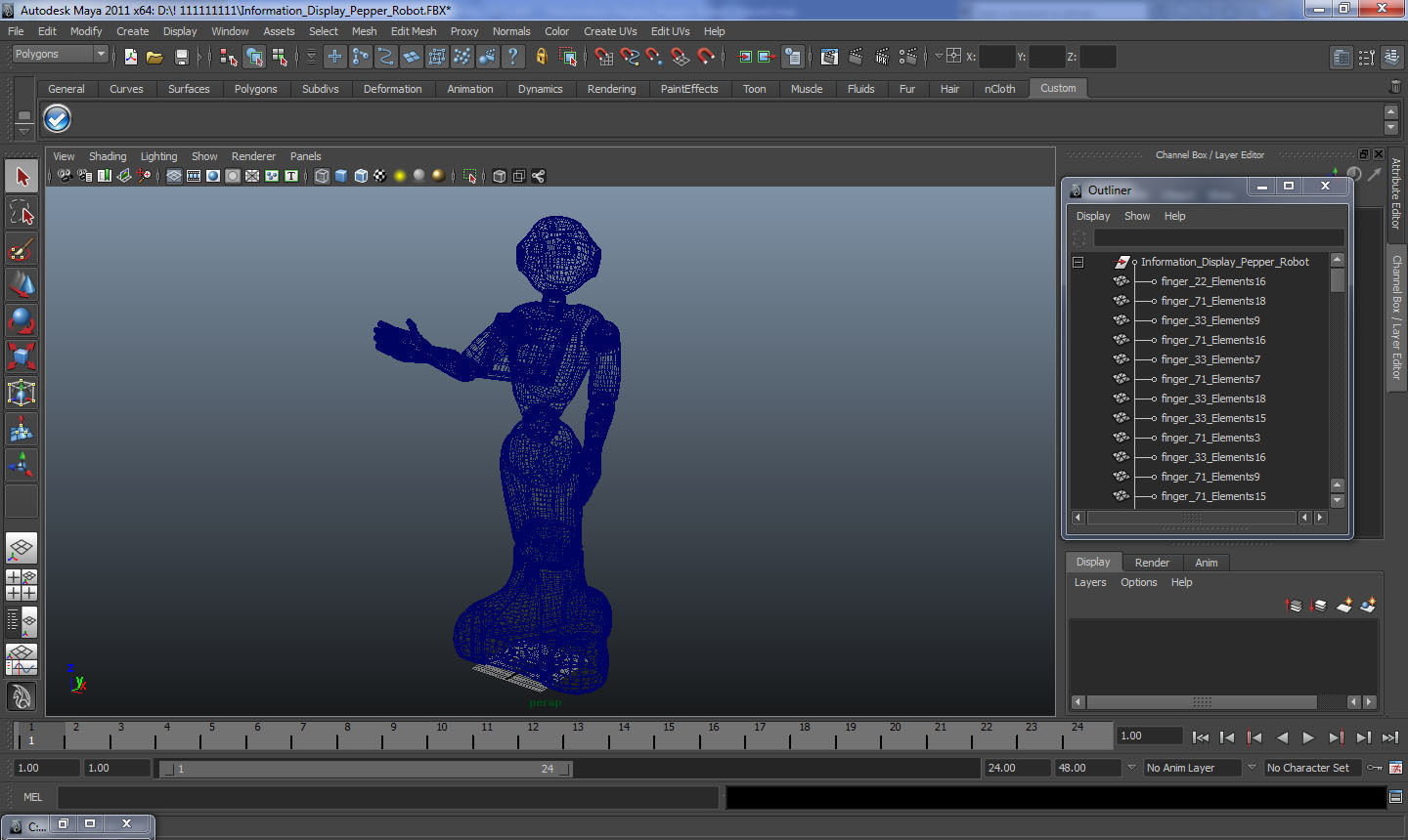 Information Display Pepper Robot 3D model_18