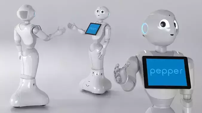 Information Display Pepper Robot 3D model Information Display Pepper Robot 3D model