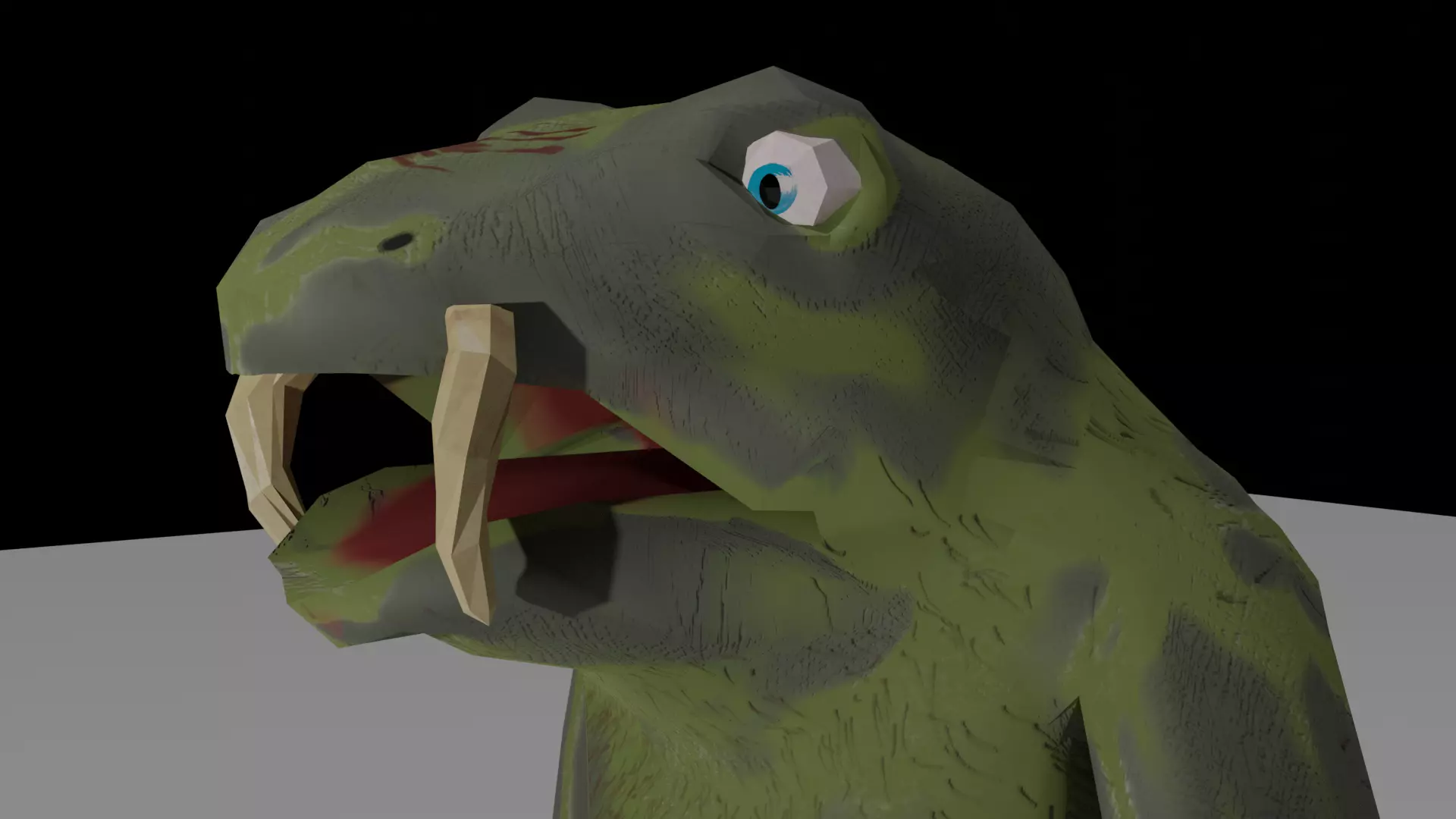 Kvork frog Low-poly 3D model