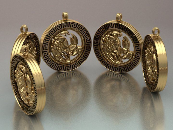 Scorpion pendant - Scorpio 3D print model_3