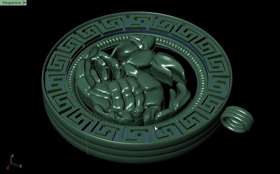 Scorpion pendant - Scorpio 3D print model_11