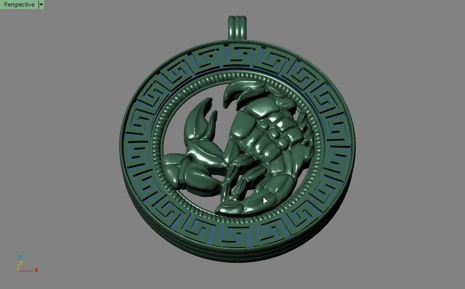 Scorpion pendant - Scorpio 3D print model_10