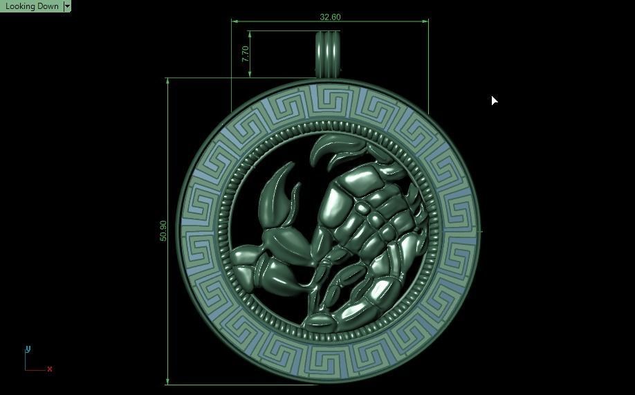 Scorpion pendant - Scorpio 3D print model_12