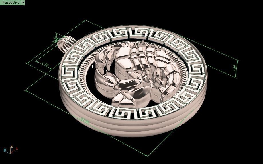 Scorpion pendant - Scorpio 3D print model_14