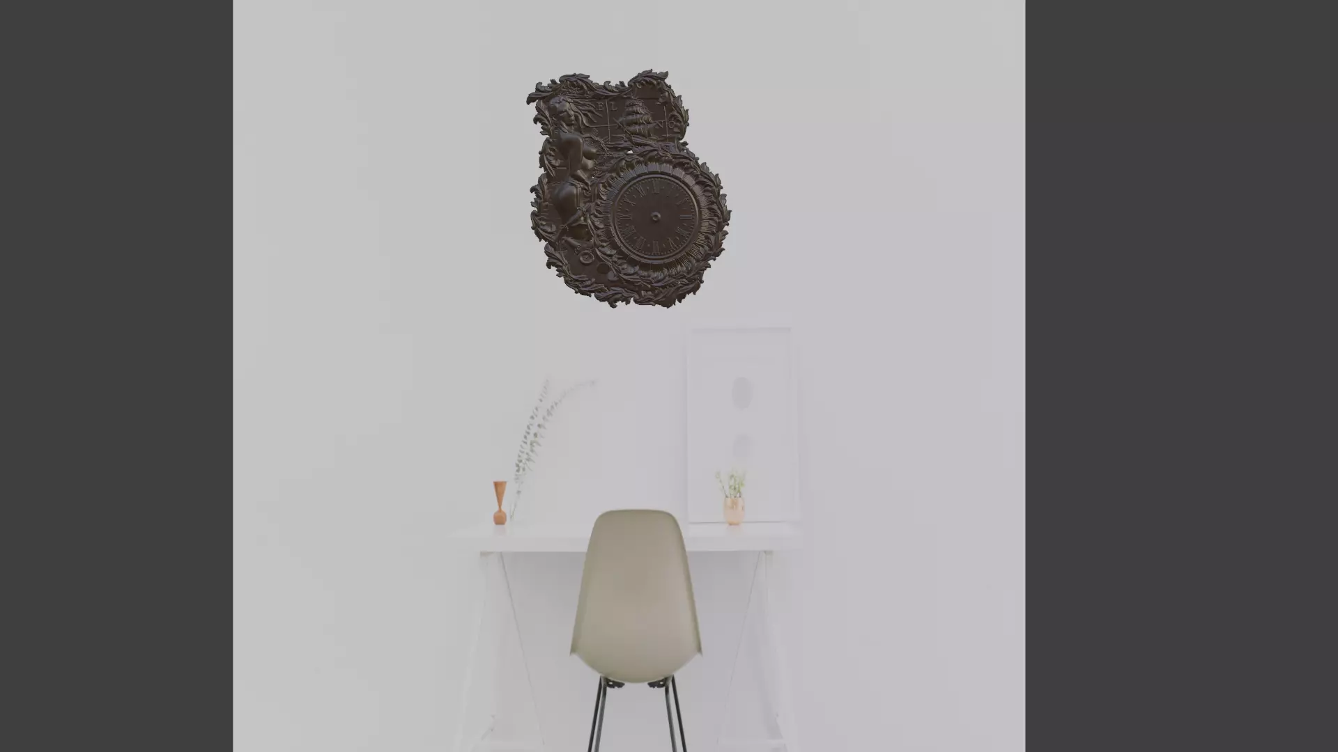 Wooden Clock Decor 3D print model