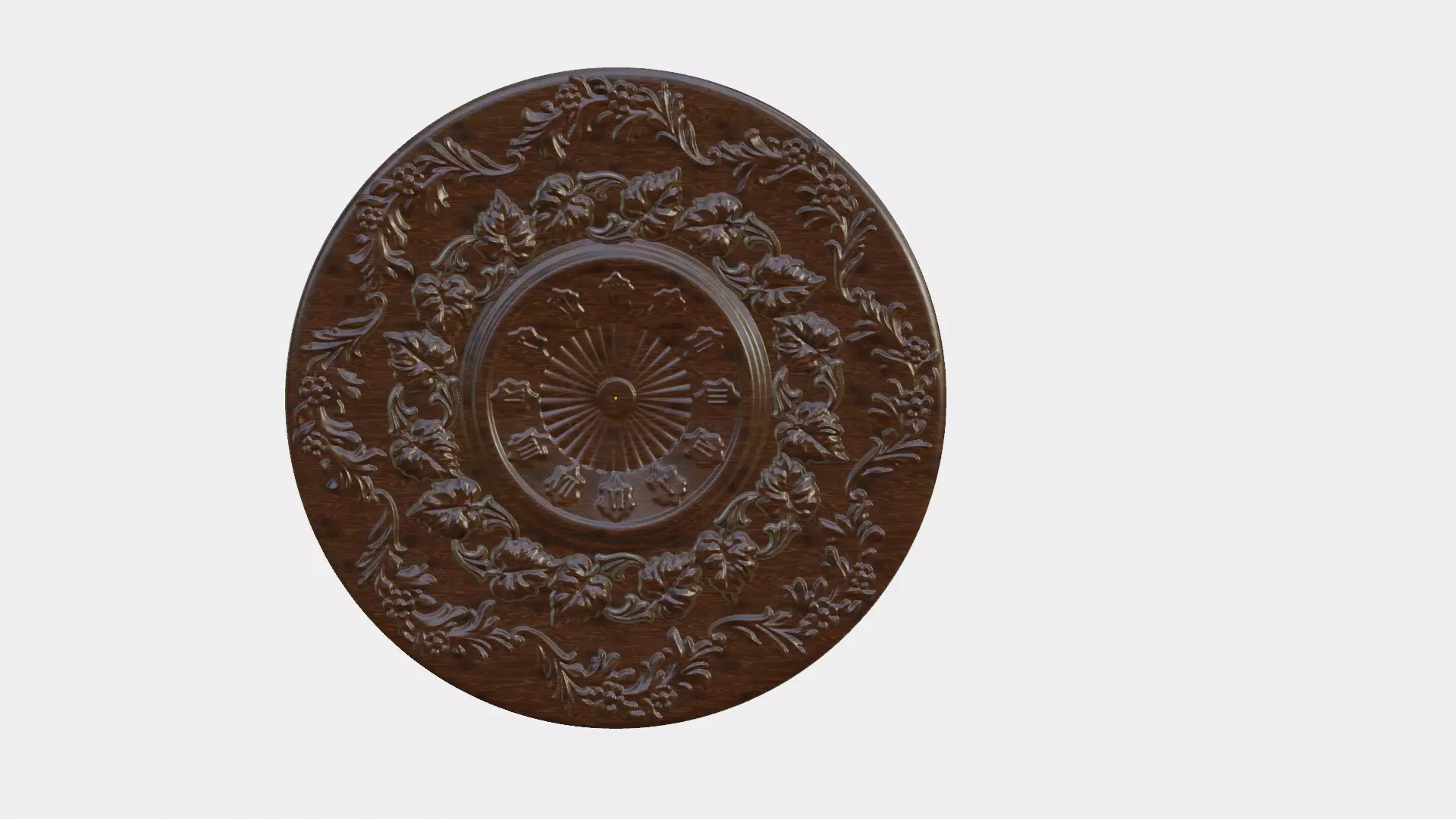Wooden Clock Decor 3D print model