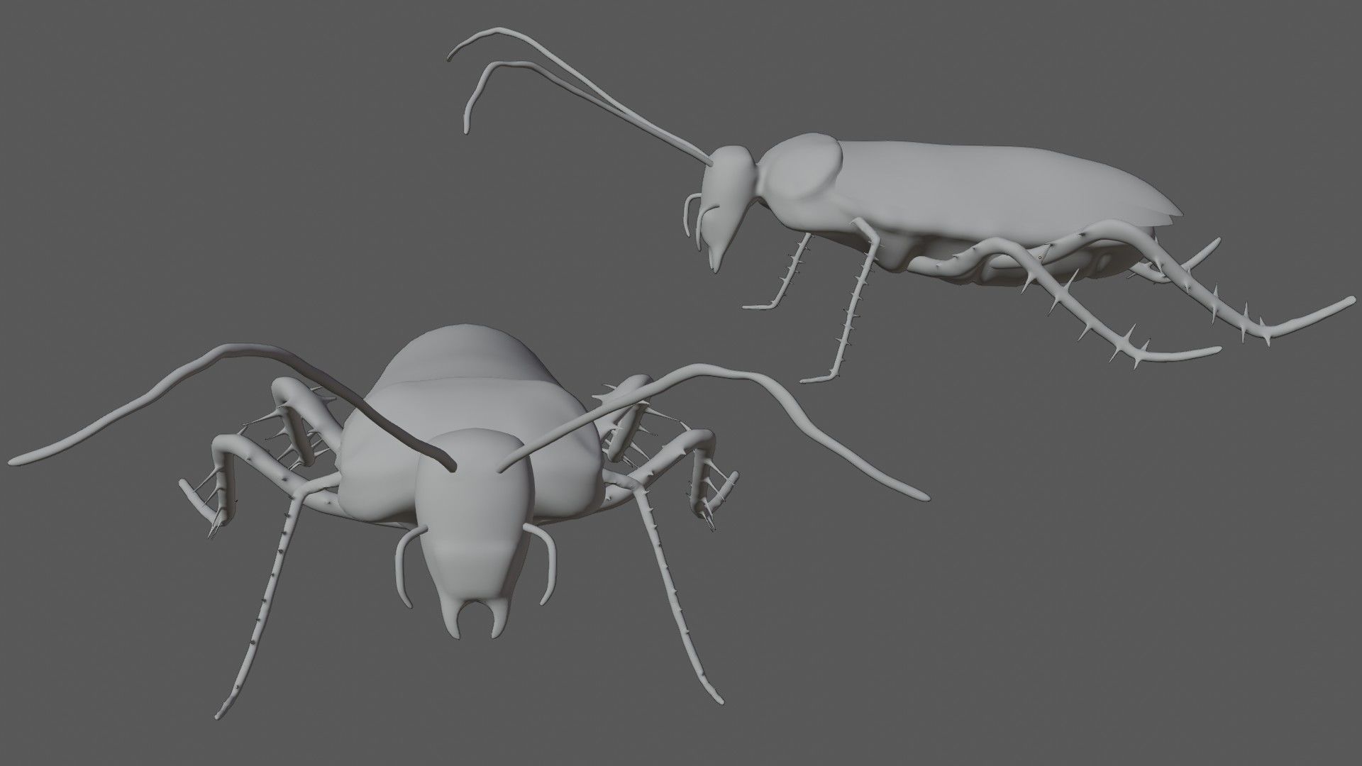 Cockroach Low-poly 3D model_6