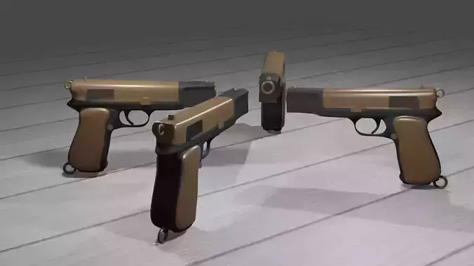 pistle three pistols 3D model