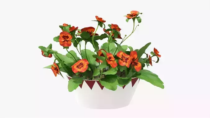 Artificial plant in a pot 01