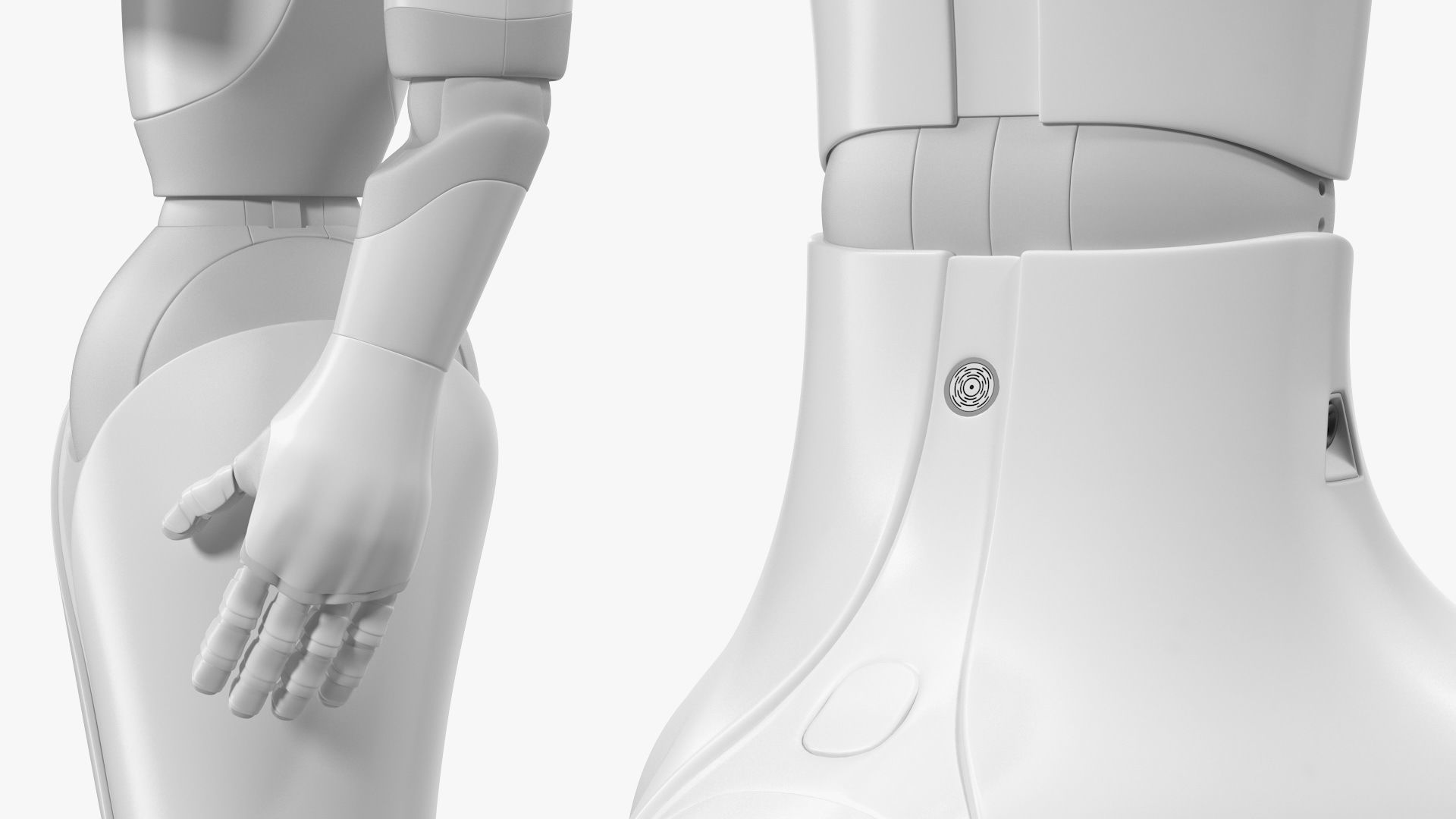 Pepper Robot Standing Pose 3D model_8