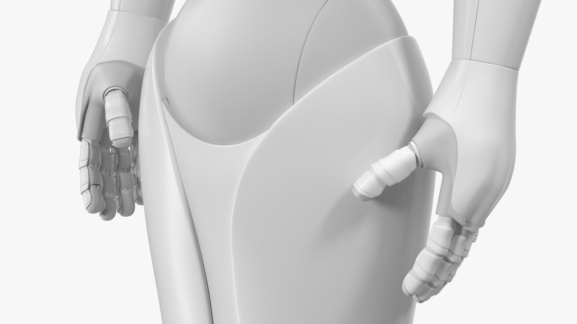 Pepper Robot Standing Pose 3D model_9