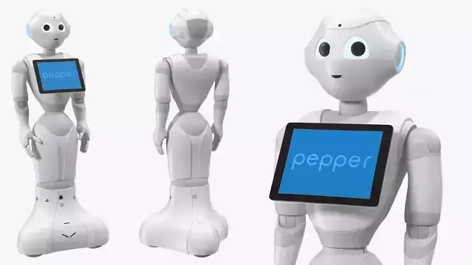 Pepper Robot Standing Pose 3D model Pepper Robot Standing Pose 3D model
