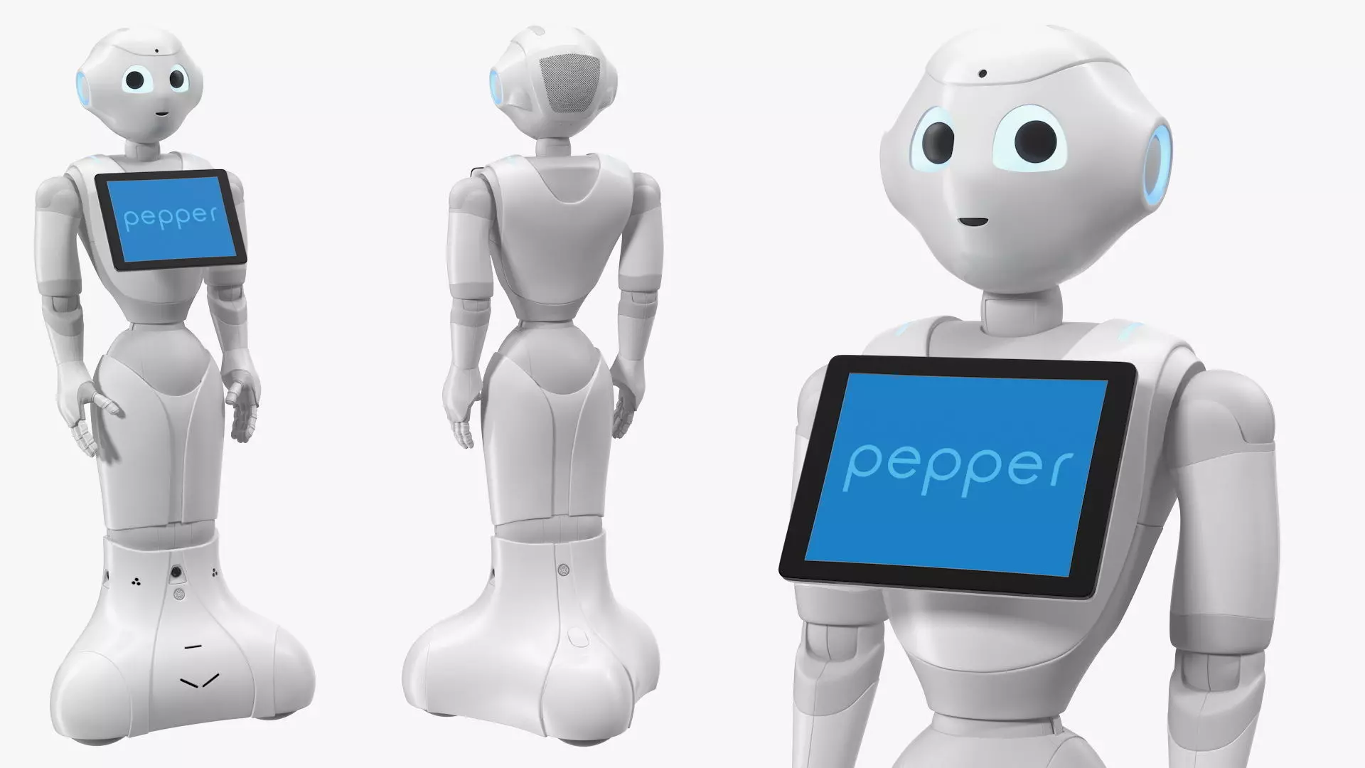 Pepper Robot Standing Pose 3D model_0