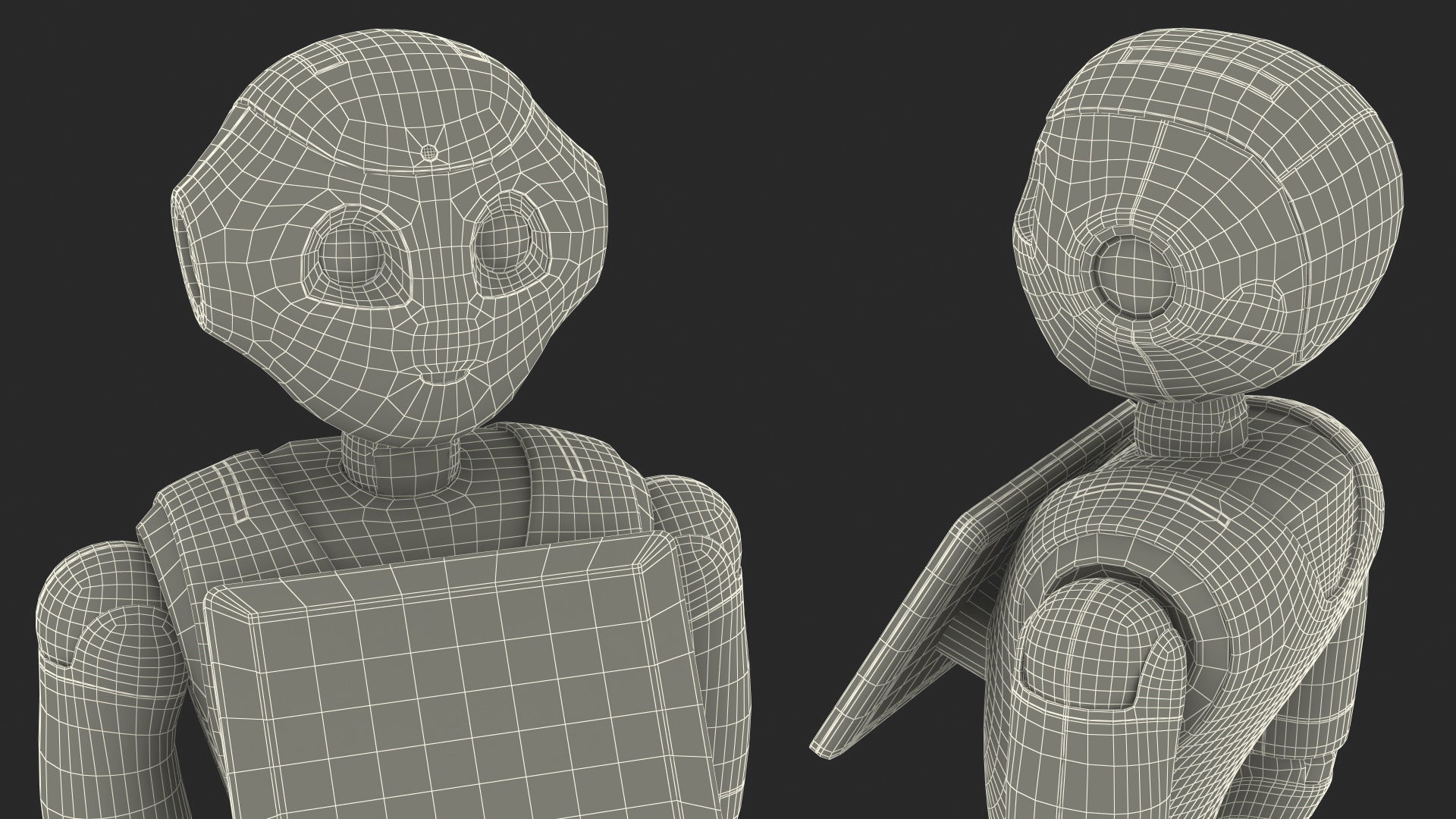 Pepper Robot Standing Pose 3D model_22