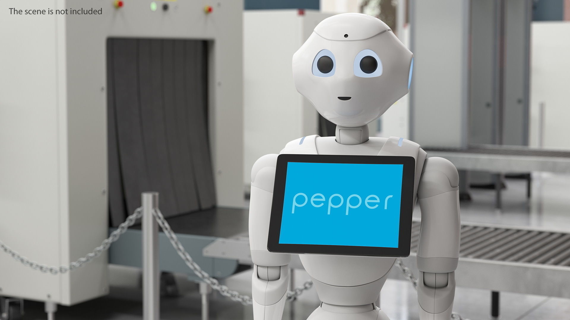 Pepper Robot Standing Pose 3D model_2