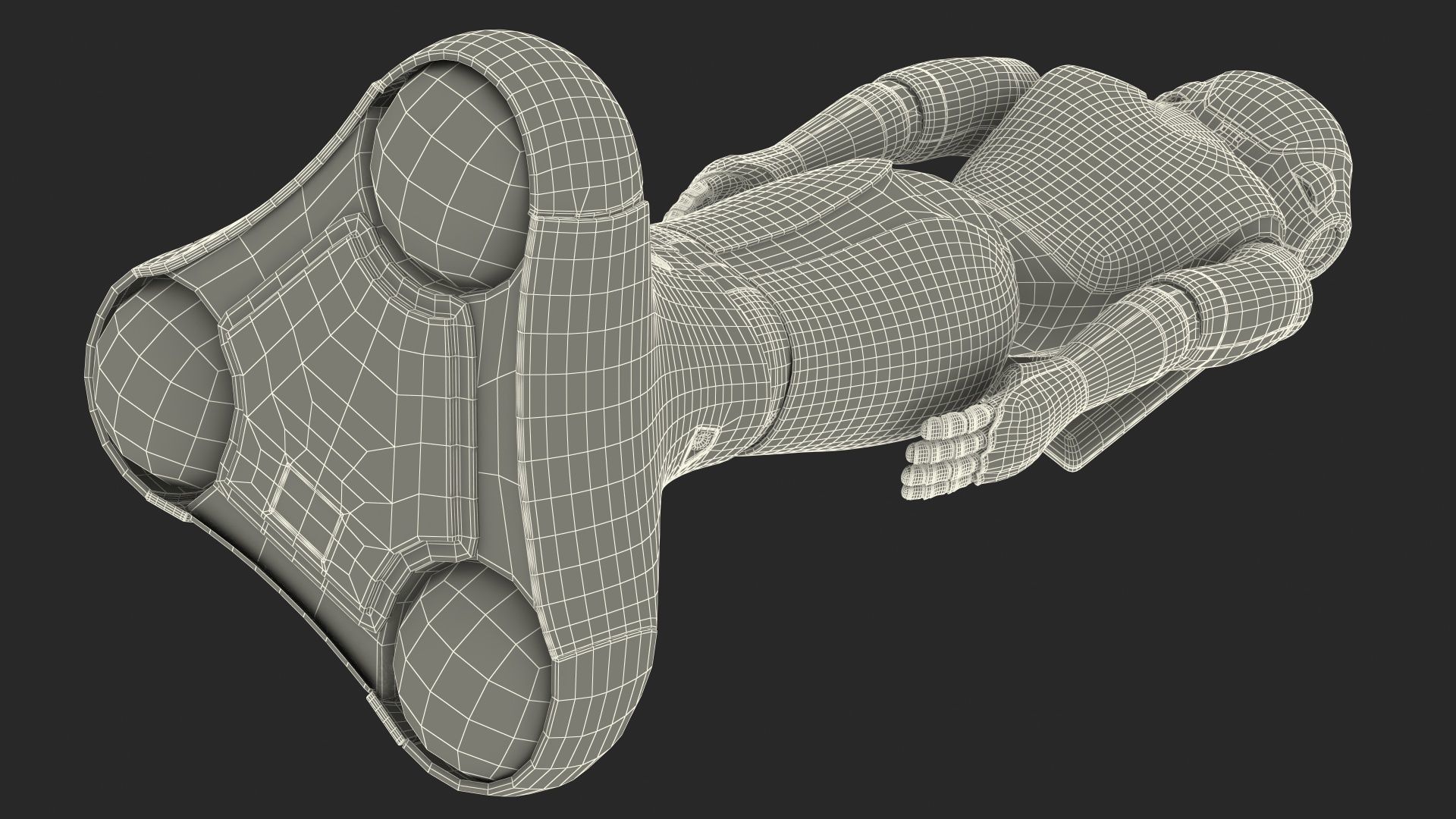 Pepper Robot Standing Pose 3D model_24