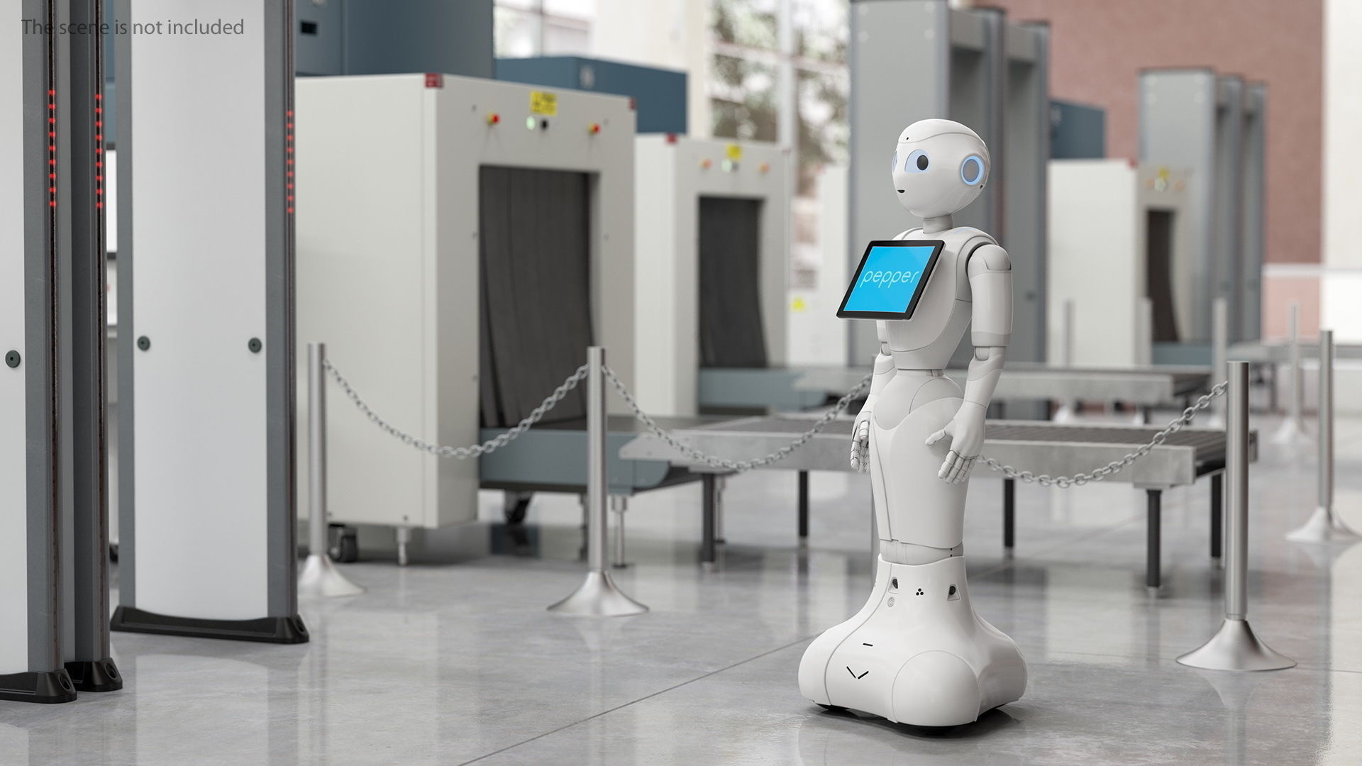 Pepper Robot Standing Pose 3D model_1